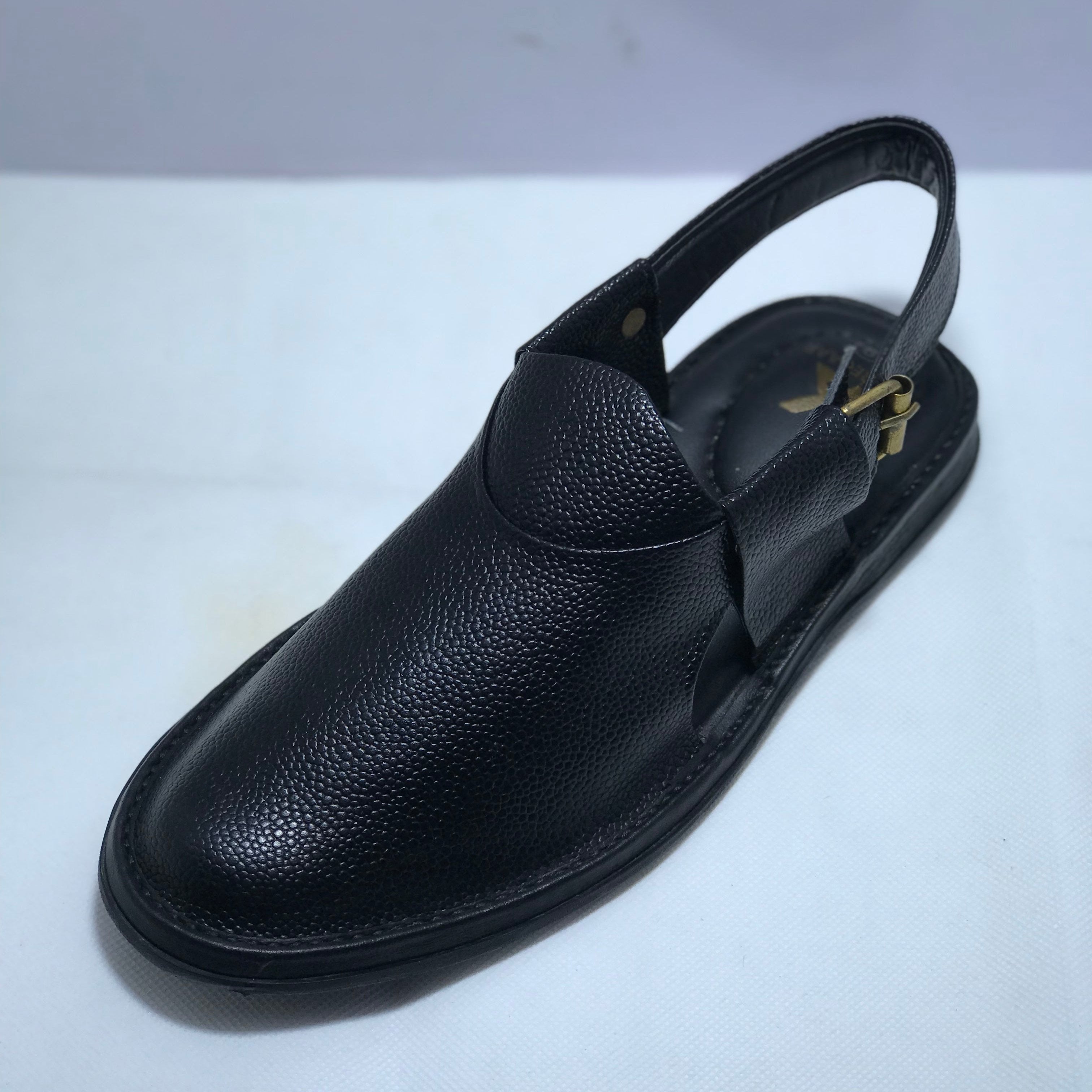 Jutt Black Dotted  Jeans Chappal